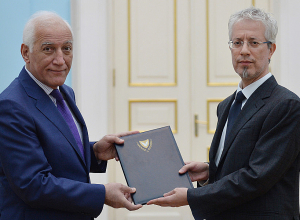Новоназначенный посол Кипра Кипрос Йоргалис вручил верительные грамоты Президенту Ваагну Хачатуряну