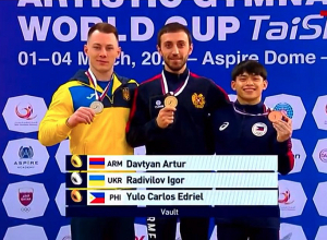 Արթուր Դավթյանը կրկին լավագույնն է աշխարհի գավաթում. մարմնամարզություն