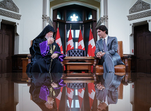 Արամ Ա Կաթողիկոսը հանդիպել է  Կանադայի վարչապետին