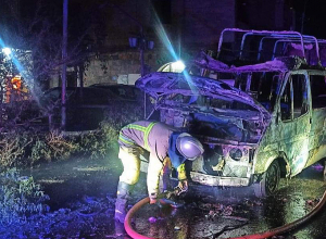 Վթարից հետո մեքենան այրվել է