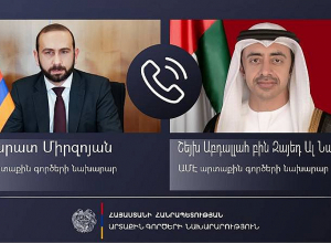 Արարատ Միրզոյանը հեռախոսազրույց է ունեցել ԱՄԷ արտաքին գործերի նախարարի հետ