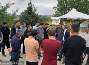 ԱՀ ԱԺ նախագահն այցելել է Ասկերանի տանկի մոտ հավաքված քաղաքացիներին