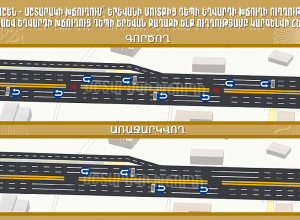 Երթևեկության կազմակերպման փոփոխություն՝ Սարալանջի և Դավթաշեն - Աշտարակի խճուղիներում