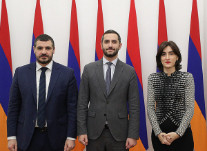 Рубен Рубинян принял председателя комиссии по вопросам европейской интеграции Парламента Грузии