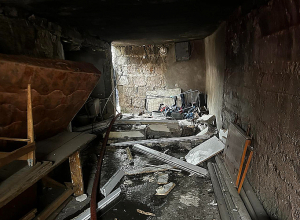 Պայթյուն եւ հրդեհ՝ Երևանի Վշտունու փողոցի տներից մեկում