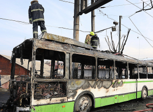 Հրդեհ տրոլեյբուսում․ տուժածներ չկան