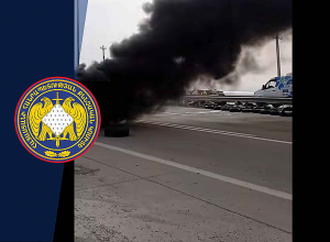 Երևան-Երասխ ավտոճանապարհի երթևեկությունը այրվող անվադողերով խաթարելու դեպքի առթիվ նախաձեռնվել է քրեական վարույթ