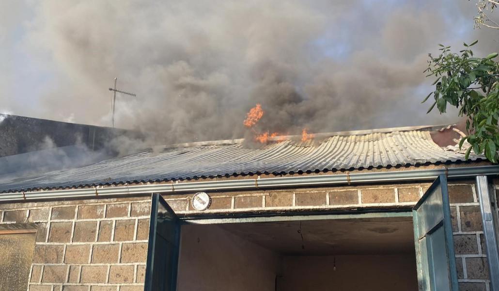 Հրդեհ Արագած գյուղում (1)