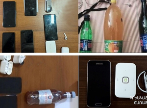 Քրեակատարողական հիմնարկներում խուզարկությամբ հայտնաբերվել են բջջային հեռախոսներ և այլ արգելված իրեր
