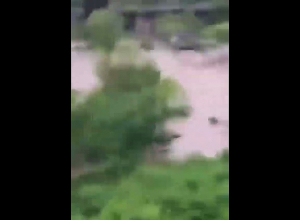 Ինչպես է վարարած Դեբետ գետը քշում-տանում կամուրջը