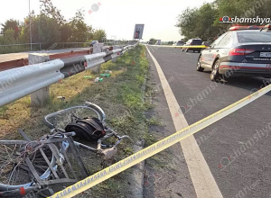 «MAN» բեռնատարը Երևան-Երասխ ճանապարհին հարվածել է հեծանվորդին․ նա տեղափոխվել է հիվանդանոց․