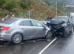 Տավուշում բախվել են «Infiniti»-ն ու «Suzuki»-ն. կա 1 զոհ, 11 վիրավոր, այդ թվում՝ երեխաներ