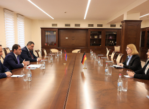 Сурен Папикян принял новоназначенного чрезвычайного и полномочного посла Федеративной Республики Германия в РА Клаудию Буш