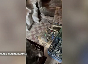 Ոստիկանները հայտնաբերել են ալկոհոլային խմիչքի ընդհատակյա նոր արտադրամասեր