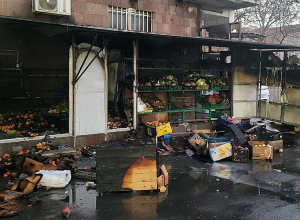 Հրդեհ՝ Արշակունյաց պողոտայում գտնվող կրպակներից մեկում․ երկու քաղաքացի տարհանվել է