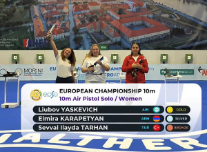 Հրաձիգ Էլմիրա Կարապետյանը` Եվրոպայի առաջնության փոխչեմպիոն