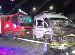 Մասիսում բախվել են կանչի վայր մեկնող հրշեջ-փրկարարական Isuzu-ն ու «ԳԱԶել»-ը․ կա 6 վիրավոր