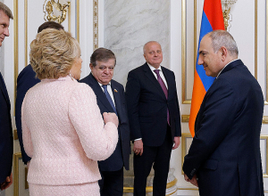 Նիկոլ Փաշինյանն ընդունել է Դաշնության խորհրդի նախագահ Վալենտինա Մատվիենկոյի գլխավորած պատվիրակությանը