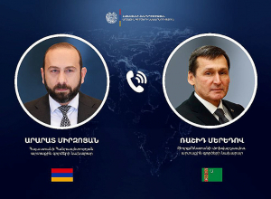 Արարատ Միրզոյանը հեռախոսազրույց է ունեցել Թուրքմենստանի ԱԳ նախարարի հետ