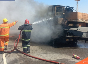 Քարակերտ-Արտենի ավտոճանապարհին այրվել է վերամբարձ կռունկ