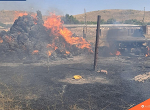 Թաթուլ գյուղում կանխվել է հրդեհի տարածումը դեպի մոտակա շինություններ