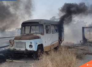 Նախնական տվյալներով՝ Աշտարակի խճուղում այրվում է 6 տրանսպորտային միջոց