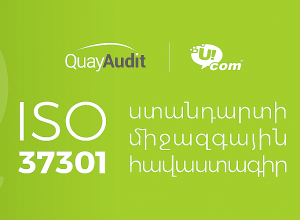 Ucom Receives the ISO 37301։2021 International Certificate for Compliance Management System