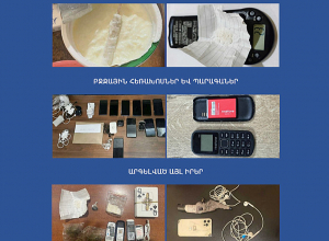 Թմրամիջոցներ, բջջային հեռախոսներ, wi-fi սարքեր․ ՔԿՀ-ներում հայտնաբերված արգելված իրերի` սեպտեմբերի հաշվետվությունը