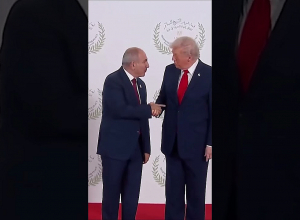 Ձեռքսեղմման արարողություն ԱՄՆ նախագահ Դոնալդ Թրամփի հետ