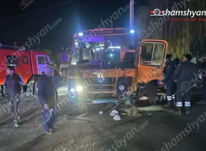 Արագածոտնի մարզի Ոսկեվազի խաչմերուկում բախվել են «ՊԱԶ» ավտոբուսը, «Infiniti»-ն ու «Լադա»-ն․ կա 7 տnւժած
