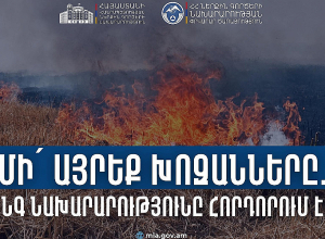 Խուսափե’ք խոզանների այրումից. ՆԳՆ հորդորը