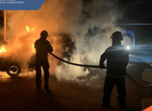 Թալին-Դաշտադեմ ավտոճանապարհին այրվել է ավտոմեքենա