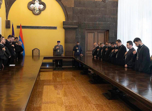 Ամենայն Հայոց Կաթողիկոսն ընդունել է Մասյացոտնի թեմի քահանայից դասին